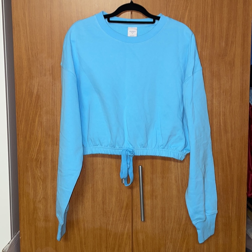 NWT Arizona Fleece Capsule Crew Neck Long Sleeve Sweatshirt - Sky Blue - Size M - Picture 4 of 9